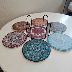 Tile coasters set